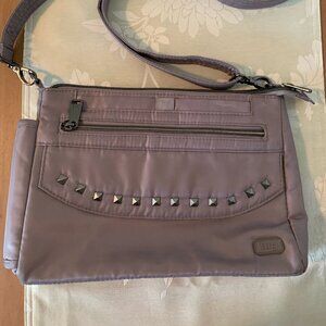 Lug Crossbody Bag - Pearl Grey with Studs